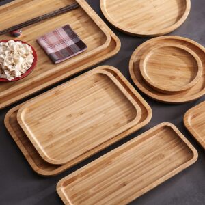 Wooden serving tray set